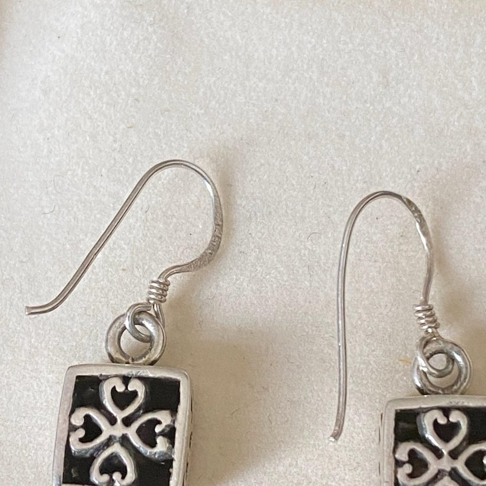 STERLING  SILVER  ENAMELED  EARRINGS.